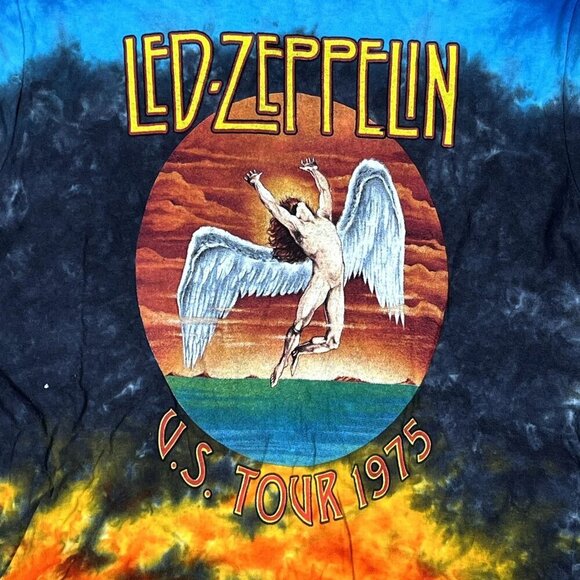 Led Zeppelin Tie Dye US Tour 1975 T-Shirt Size Small - Picture 4 of 4